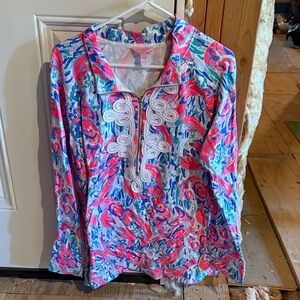 Lilly Pulitzer tunic pullover lobster